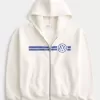 Sudadera con capucha y cremallera con gráfico de carreras de Volkswagen Sudadera con capucha y cremallera con gráfico de carreras de Volkswagen