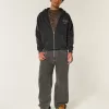Sudadera con capucha y cremallera con gráfico de Hollywood Sudadera con capucha y cremallera con gráfico de Hollywood