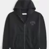 Sudadera con capucha y cremallera con gráfico de Hollywood Sudadera con capucha y cremallera con gráfico de Hollywood