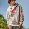 Sudadera con capucha y cremallera con gráfico de Honda Racing Sudadera con capucha y cremallera con gráfico de Honda Racing