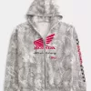 Sudadera con capucha y cremallera con gráfico de Honda Racing Sudadera con capucha y cremallera con gráfico de Honda Racing