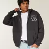 Sudadera con capucha y cremallera con gráfico de la clase 26 Sudadera con capucha y cremallera con gráfico de la clase 26