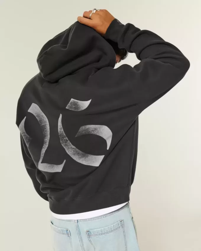 Sudadera con capucha y cremallera con gráfico de la clase 26 Sudadera con capucha y cremallera con gráfico de la clase 26
