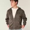 Sudadera con capucha y cremallera con gráfico de llamas cuadradas Sudadera con capucha y cremallera con gráfico de llamas cuadradas