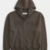 Sudadera con capucha y cremallera con gráfico de llamas cuadradas Sudadera con capucha y cremallera con gráfico de llamas cuadradas
