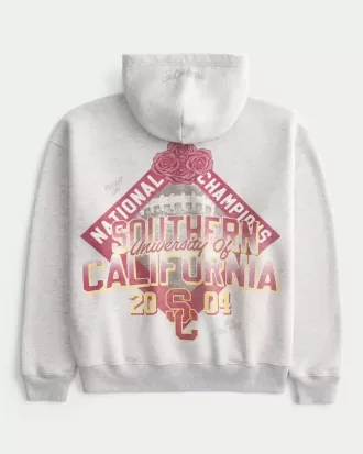 Sudadera con capucha y cremallera con gráfico de los Trojans de la Universidad del Sur de California
