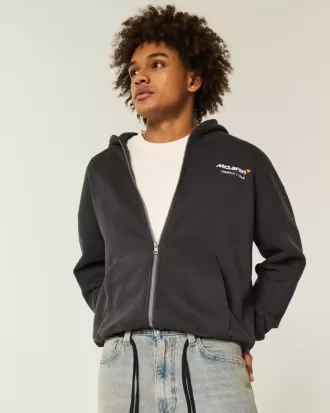 Sudadera con capucha y cremallera con gráfico de McLaren en forma de caja