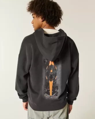 Sudadera con capucha y cremallera con gráfico de McLaren en forma de caja
