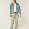 Sudadera con capucha y cremallera con gráfico de números cuadrados Sudadera con capucha y cremallera con gráfico de números cuadrados