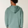 Sudadera con capucha y cremallera con gráfico de números cuadrados Sudadera con capucha y cremallera con gráfico de números cuadrados