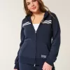 Sudadera con capucha y cremallera con gráfico de rayas finas de 1998 Sudadera con capucha y cremallera con gráfico de rayas finas de 1998