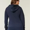 Sudadera con capucha y cremallera con gráfico de rayas finas de 1998 Sudadera con capucha y cremallera con gráfico de rayas finas de 1998