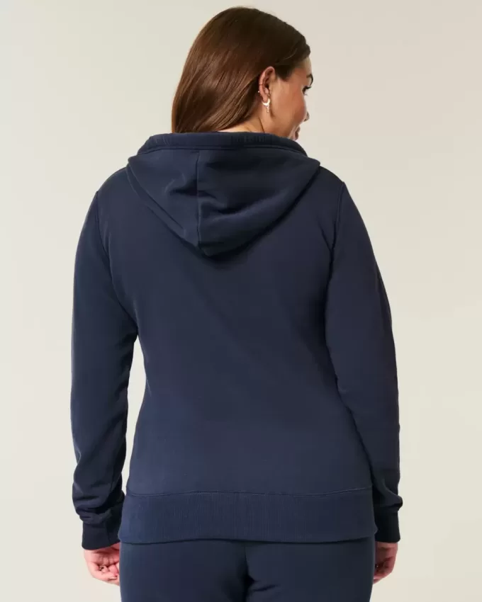 Sudadera con capucha y cremallera con gráfico de rayas finas de 1998 Sudadera con capucha y cremallera con gráfico de rayas finas de 1998