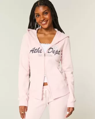 Sudadera con capucha y cremallera con gráfico Slim Athletic Dept