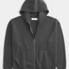 Sudadera con capucha y cremallera cuadrada