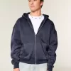 Sudadera con capucha y cremallera cuadrada Sudadera con capucha y cremallera cuadrada