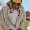 Sudadera con capucha y cremallera cuadrada Sudadera con capucha y cremallera cuadrada
