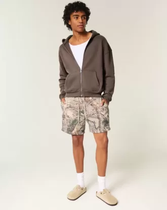 Sudadera con capucha y cremallera cuadrada
