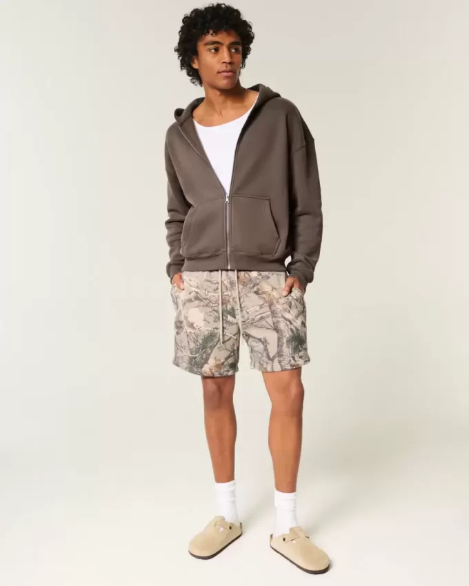 Sudadera con capucha y cremallera cuadrada