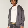 Sudadera con capucha y cremallera cuadrada