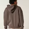 Sudadera con capucha y cremallera cuadrada