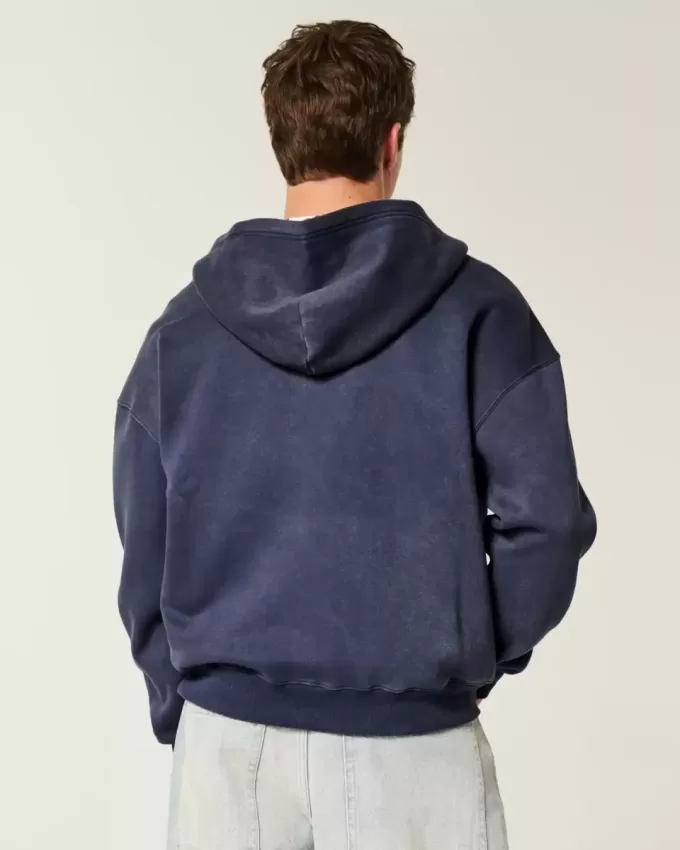 Sudadera con capucha y cremallera cuadrada Sudadera con capucha y cremallera cuadrada
