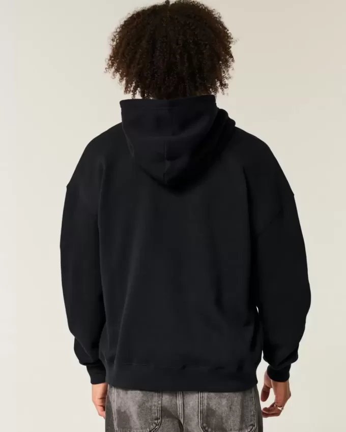 Sudadera con capucha y cremallera cuadrada Sudadera con capucha y cremallera cuadrada