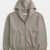 Sudadera con capucha y cremallera cuadrada Sudadera con capucha y cremallera cuadrada