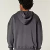 Sudadera con capucha y cremallera cuadrada