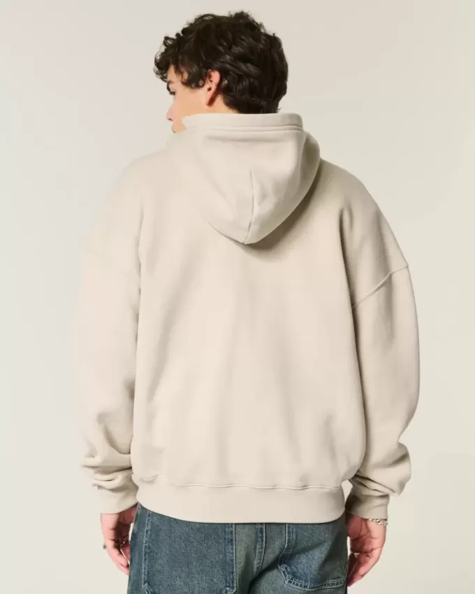 Sudadera con capucha y cremallera cuadrada Sudadera con capucha y cremallera cuadrada