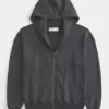 Sudadera con capucha y cremallera cuadrada