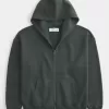 Sudadera con capucha y cremallera cuadrada Sudadera con capucha y cremallera cuadrada