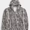 Sudadera con capucha y cremallera de camuflaje cuadrado Sudadera con capucha y cremallera de camuflaje cuadrado