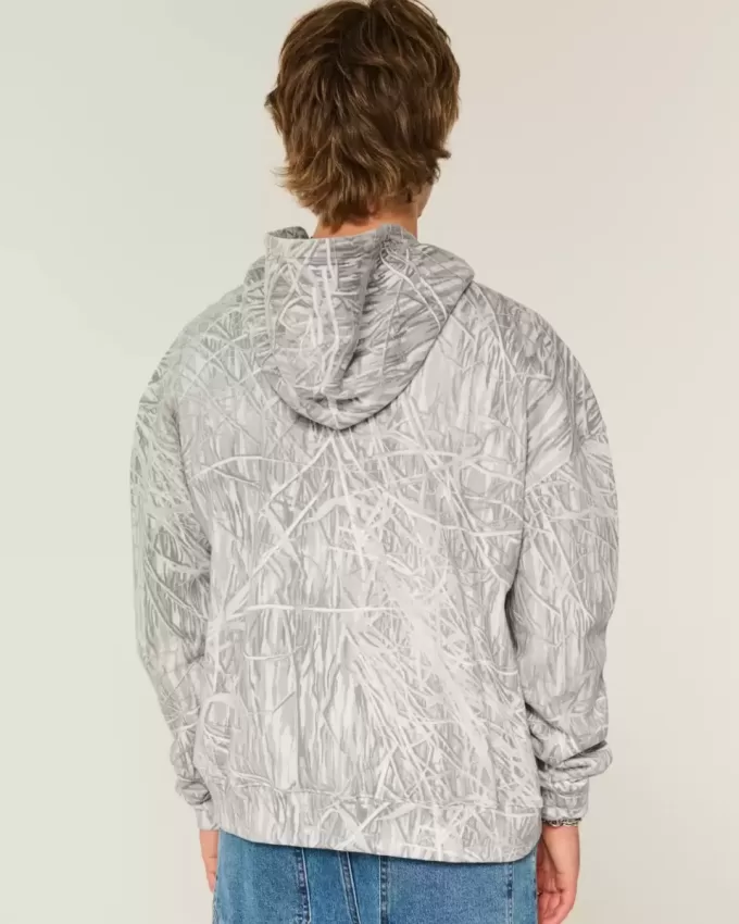 Sudadera con capucha y cremallera de camuflaje cuadrado Sudadera con capucha y cremallera de camuflaje cuadrado
