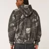 Sudadera con capucha y cremallera de camuflaje cuadrado Sudadera con capucha y cremallera de camuflaje cuadrado