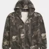 Sudadera con capucha y cremallera de camuflaje cuadrado Sudadera con capucha y cremallera de camuflaje cuadrado