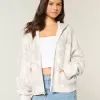Sudadera con capucha y cremallera de camuflaje de gran tamaño Sudadera con capucha y cremallera de camuflaje de gran tamaño