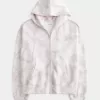 Sudadera con capucha y cremallera de camuflaje rosa de gran tamaño Sudadera con capucha y cremallera de camuflaje rosa de gran tamaño