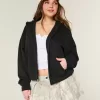 Sudadera con capucha y cremallera de gran tamaño Sudadera con capucha y cremallera de gran tamaño