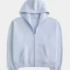 Sudadera con capucha y cremallera de gran tamaño Sudadera con capucha y cremallera de gran tamaño