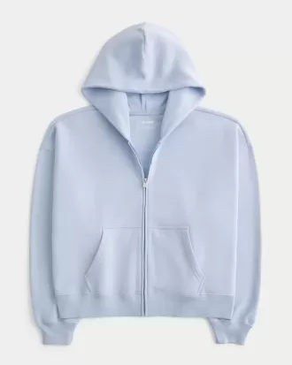 Sudadera con capucha y cremallera de gran tamaño
