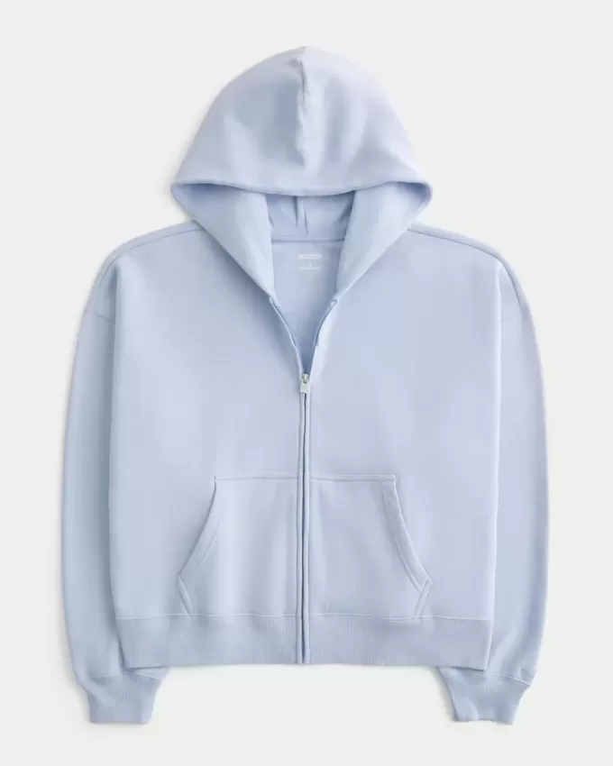 Sudadera con capucha y cremallera de gran tamaño Sudadera con capucha y cremallera de gran tamaño