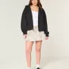 Sudadera con capucha y cremallera de gran tamaño Sudadera con capucha y cremallera de gran tamaño