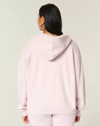 Sudadera con capucha y cremallera de gran tamaño