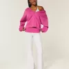 Sudadera con capucha y cremallera de gran tamaño Sudadera con capucha y cremallera de gran tamaño