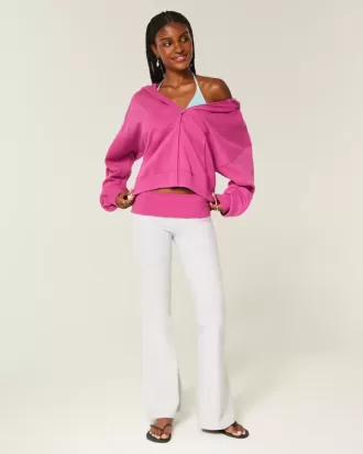 Sudadera con capucha y cremallera de gran tamaño