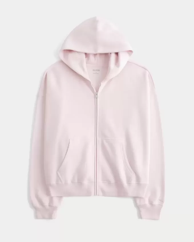 Sudadera con capucha y cremallera de gran tamaño Sudadera con capucha y cremallera de gran tamaño