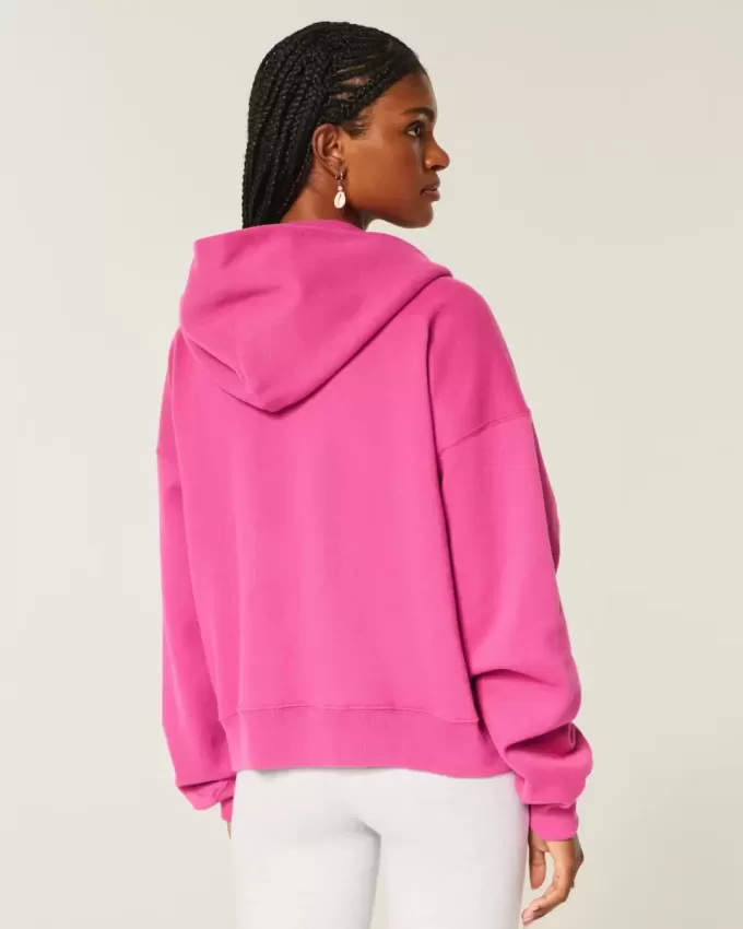Sudadera con capucha y cremallera de gran tamaño Sudadera con capucha y cremallera de gran tamaño