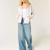 Sudadera con capucha y cremallera de gran tamaño Sudadera con capucha y cremallera de gran tamaño