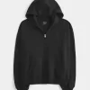 Sudadera con capucha y cremallera de gran tamaño Sudadera con capucha y cremallera de gran tamaño